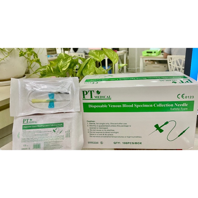 Kim bướm lấy máu chân không, kim 22G (PTMedical)