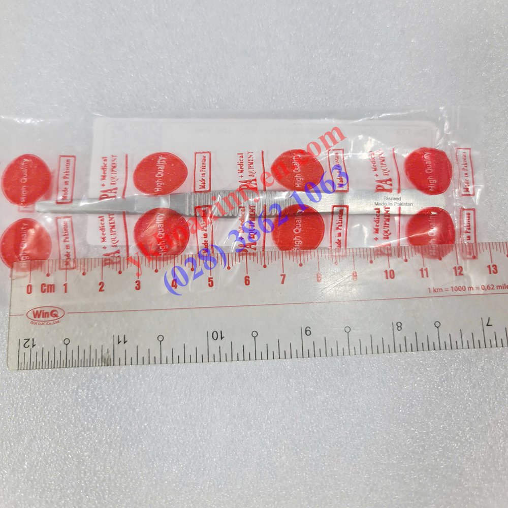Nhíp y tế 12cm đầu tù không mấu (Bismed) Nhíp y tế 12cm đầu tù không mấu (Bismed)