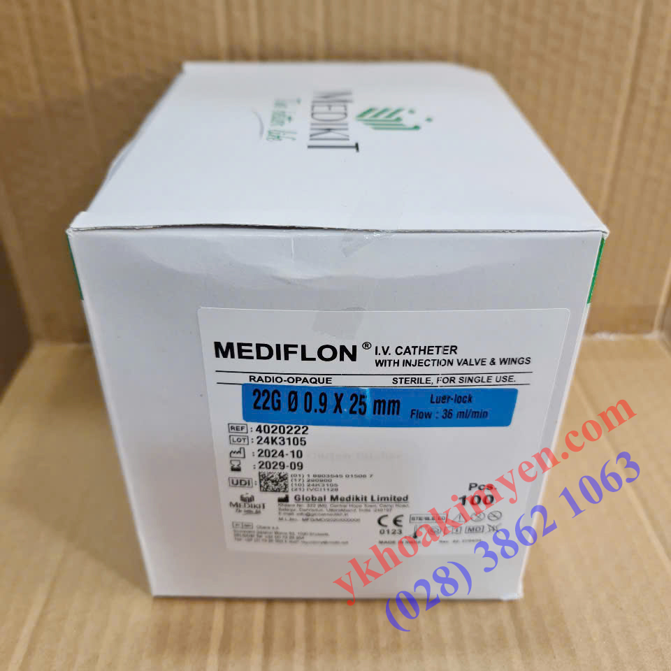 Kim luồn tĩnh mạch Medikit (Ấn Độ) số 22G