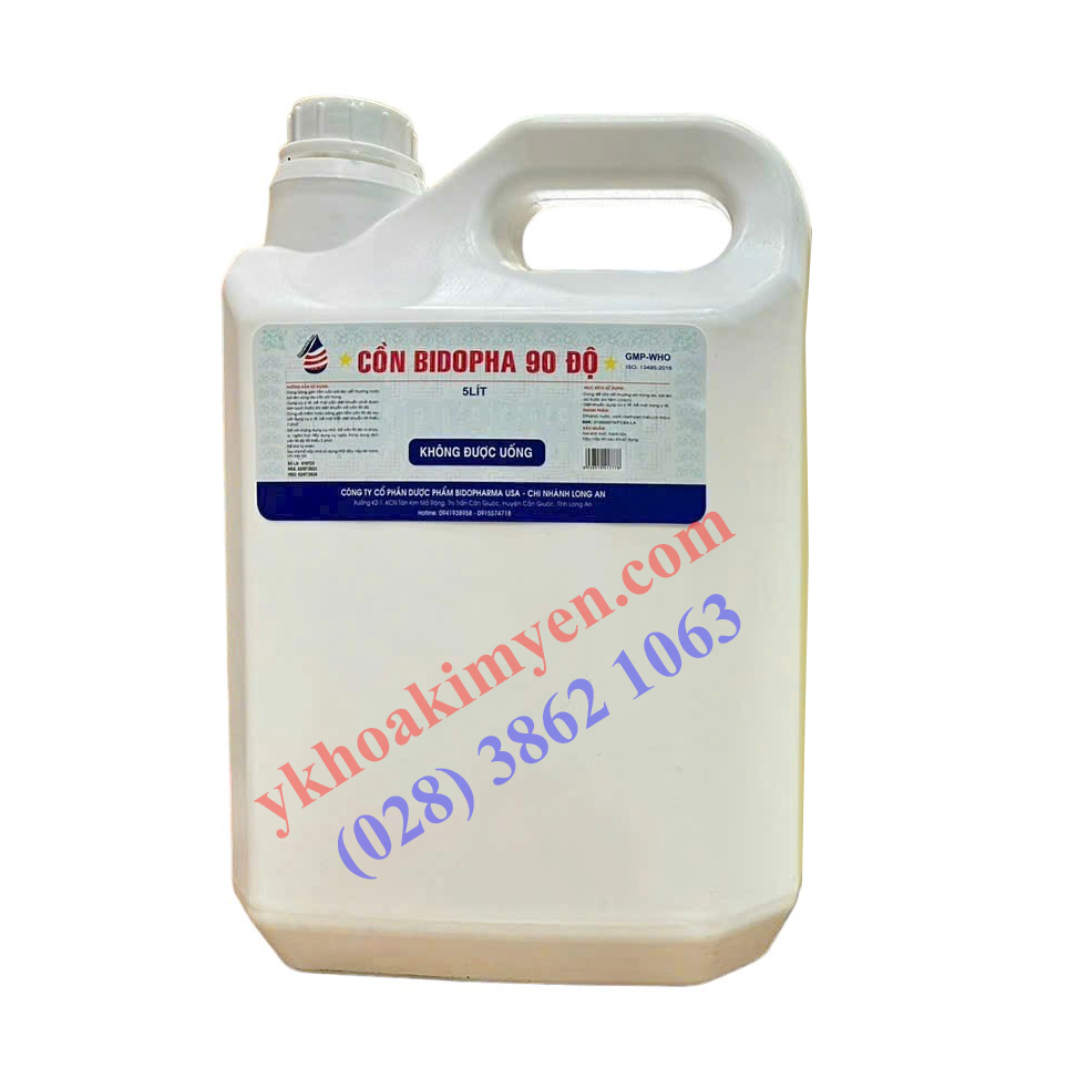 Cồn y tế 90 độ Bidopha Can 5 lít (CNLA) Cồn y tế 90 độ Bidopha Can 5 lít (CNLA)