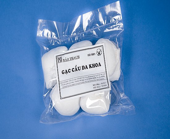 Gạc cầu đa khoa tiệt trùng Bảo Thạch Gạc cầu đa khoa tiệt trùng Bảo Thạch