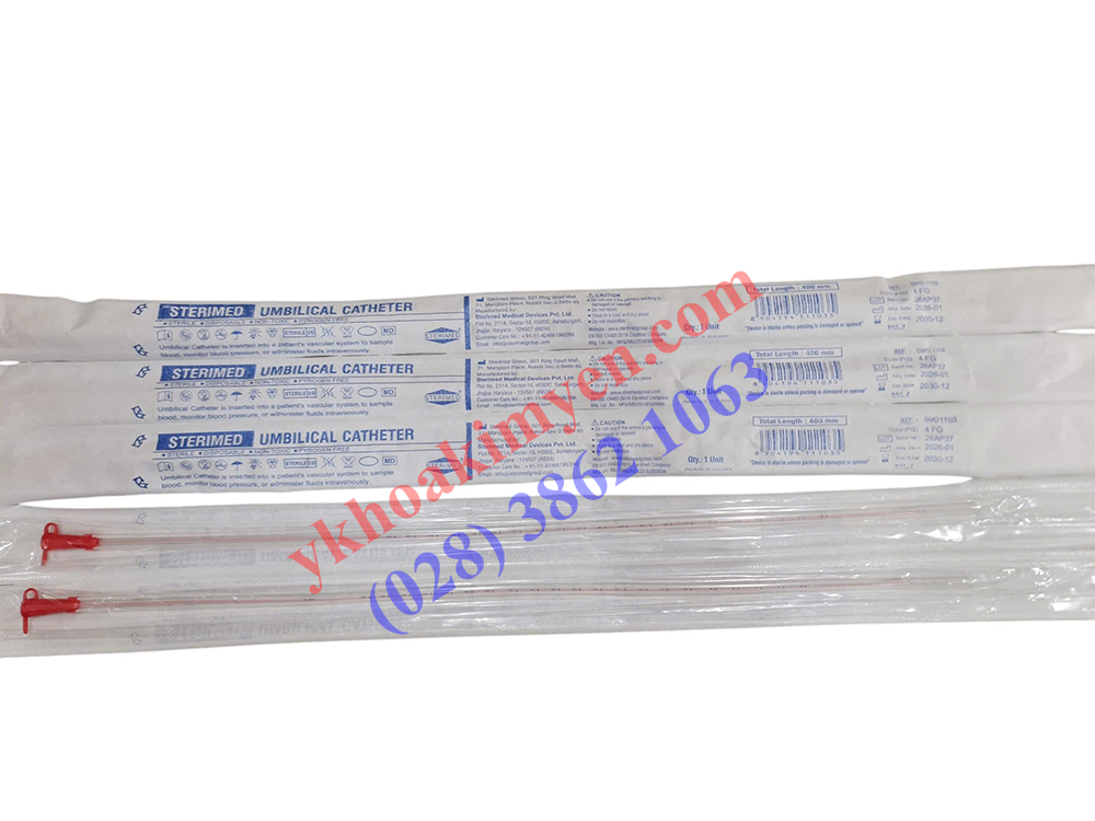 Catheter tĩnh mạch rốn Sterimed SMD-1103 size 4FG Catheter tĩnh mạch rốn Sterimed SMD-1103 size 4FG