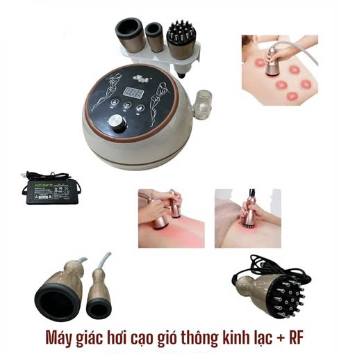 Máy giác hơi cạo gió thông kinh lạc + RF