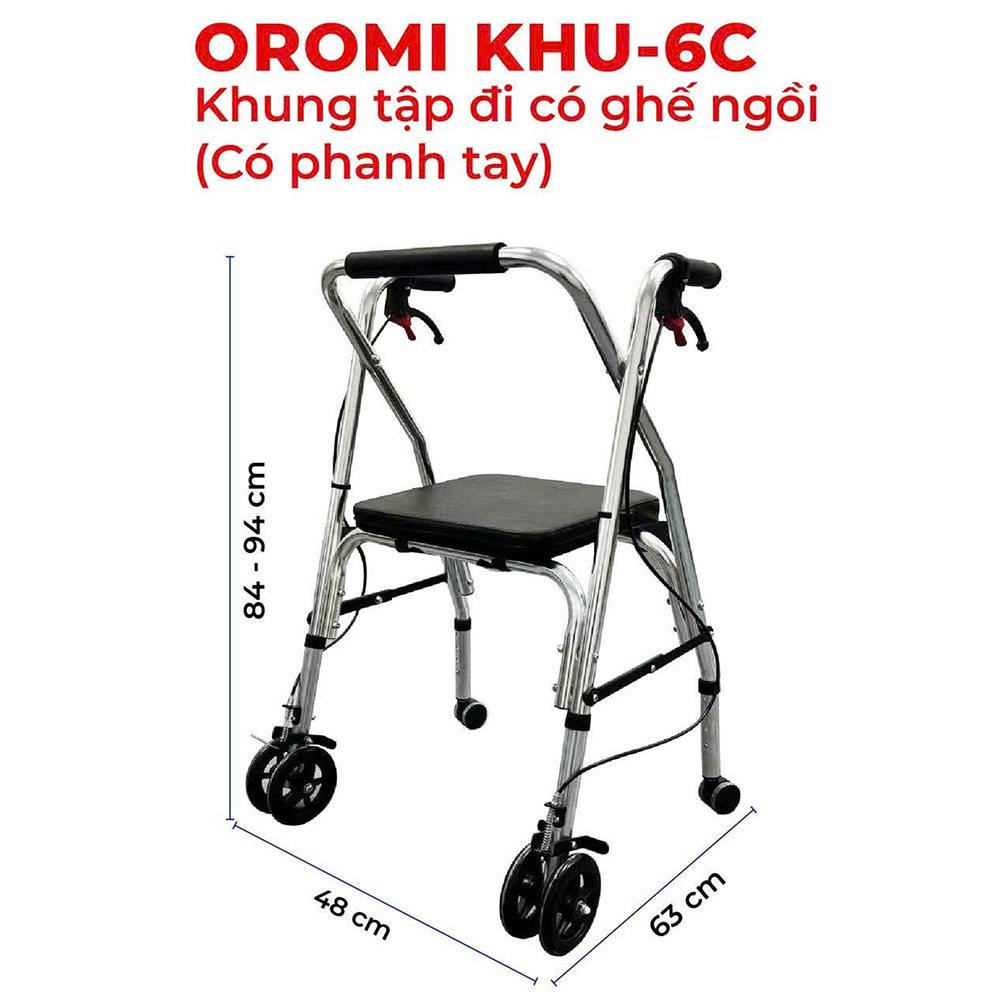 Khung tập đi có ghế ngồi Oromi KHU-6C Khung tập đi có ghế ngồi Oromi KHU-6C