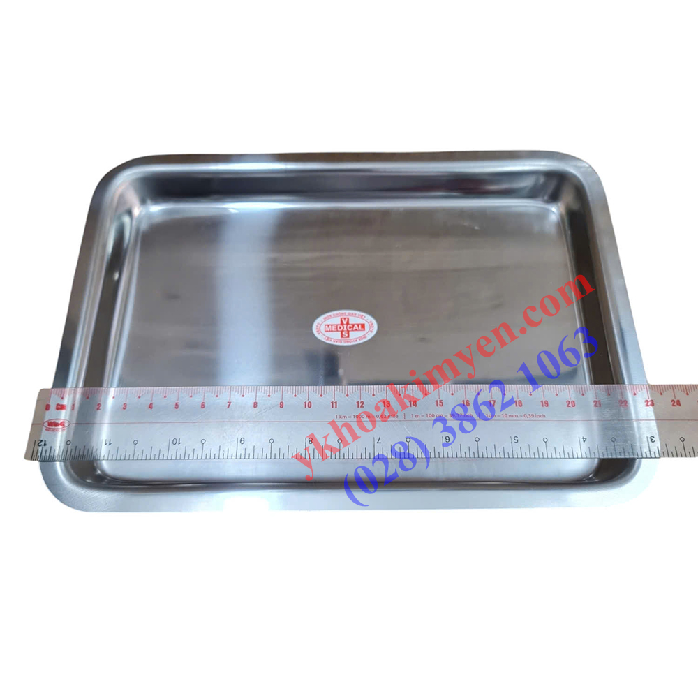Khay đựng dụng cụ inox 22x32x2cm (VSI) Khay đựng dụng cụ inox 22x32x2cm (VSI)