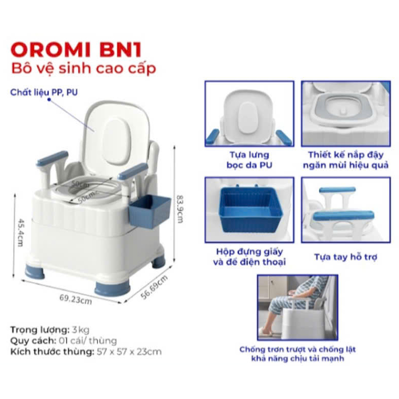 Bô vệ sinh di động cao cấp BN1