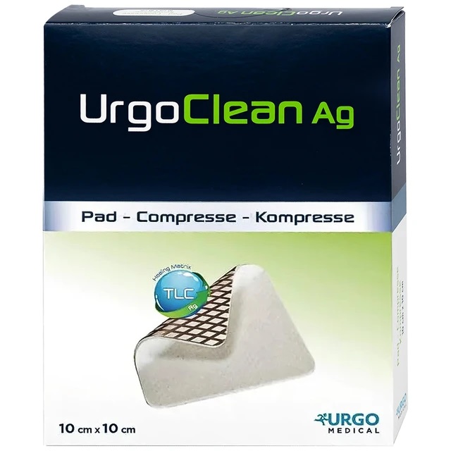 Gạc thấm hút kháng khuẩn chống dính Urgoclean AG 10x10cm (10 miếng) Gạc thấm hút kháng khuẩn chống dính Urgoclean AG 10x10cm (10 miếng)