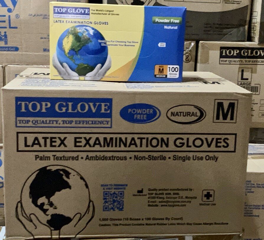 Găng tay cao su Latex Top Glove không bột