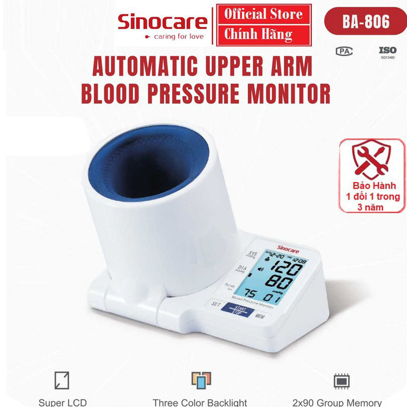 Máy đo huyết áp điện tử Sinocare BA 806