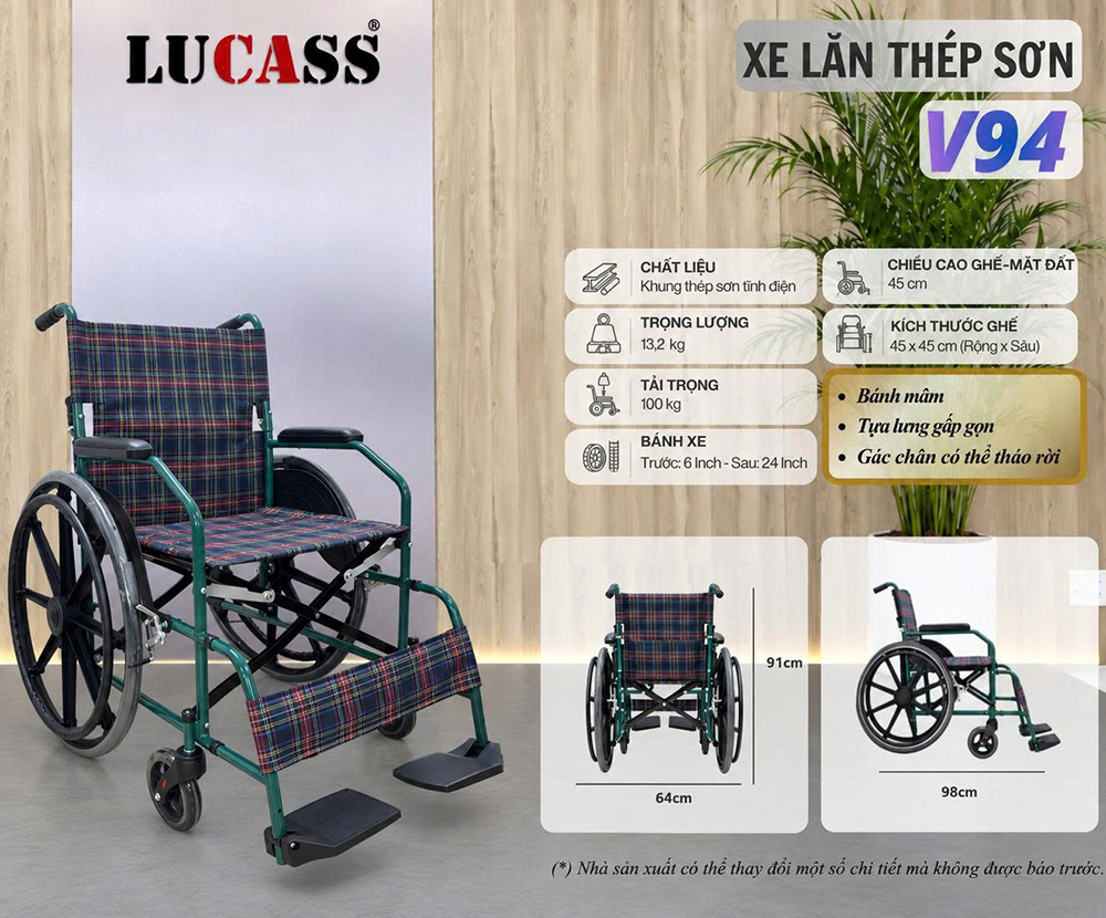 Xe lăn thường Lucass V94 Xe lăn thường Lucass V94