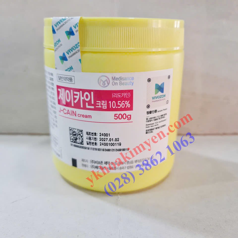 Kem ủ tê J-Cain Cream 10.56% 500g