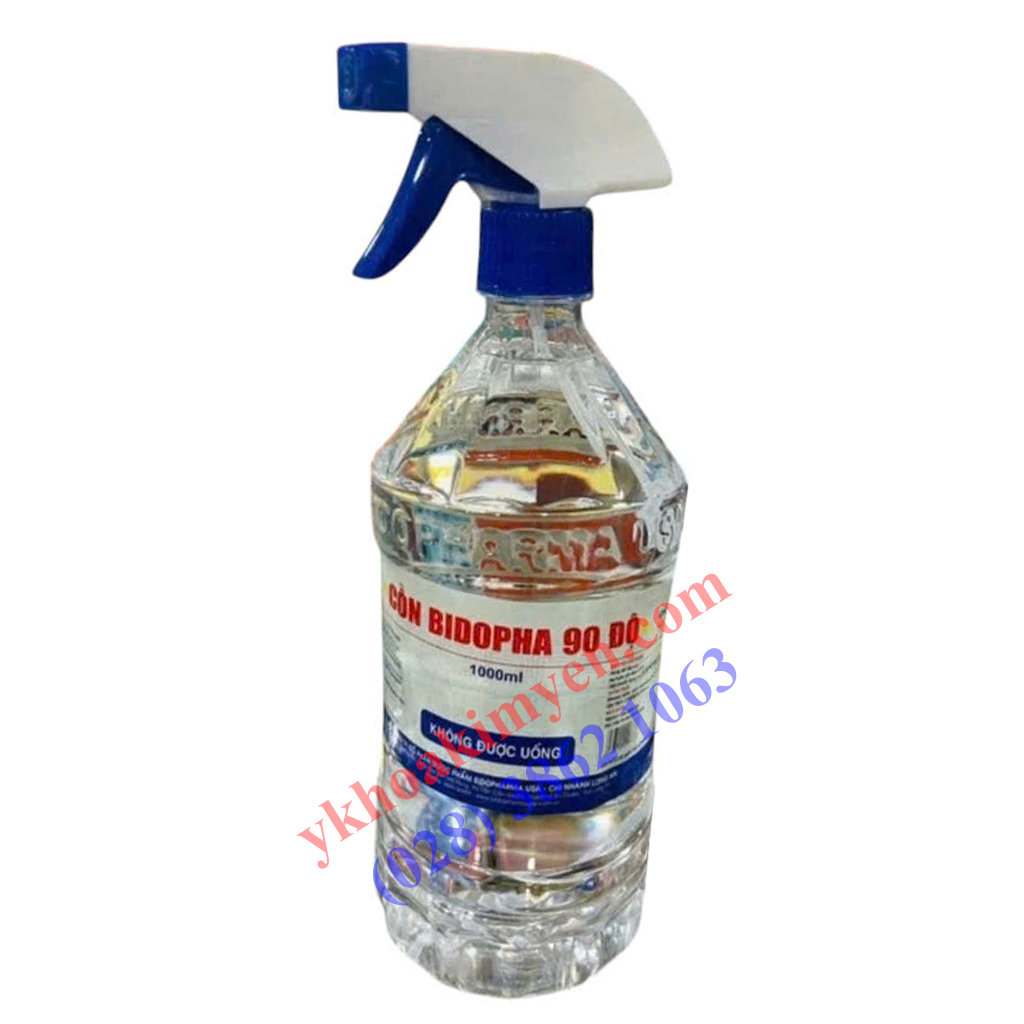 Cồn 90 độ Bidopha chai 1000ml có vòi xịt Cồn 90 độ Bidopha chai 1000ml có vòi xịt
